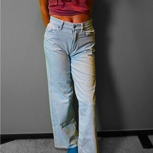 PacSun Women's Sky Blue Straight Leg Jeans